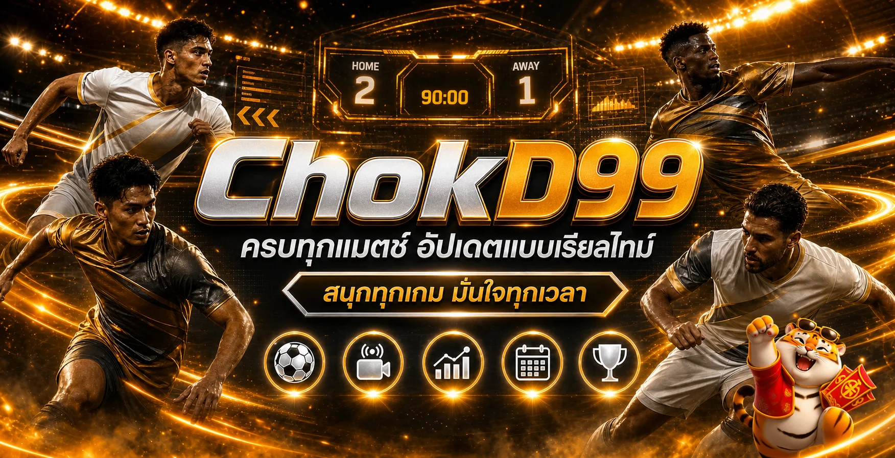 ChokD99 บนมือถือพร้อมข้อมูลกีฬาแบบเรียลไทม์